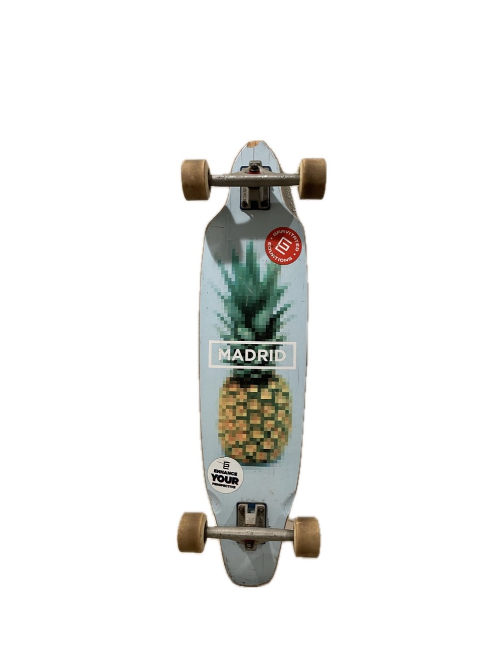 Madrid Pineapple Longboard - Pintail, Cruiser, Blue Graphic Deck